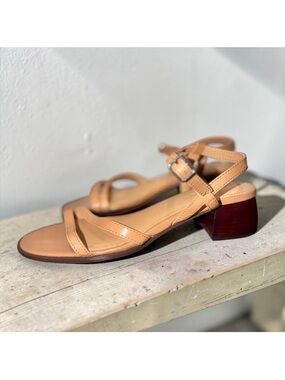 Madewell The Gwenn Block Heel Leather Sandal in Gallen Timber Size 6.5 Women’s